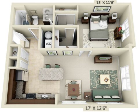 Floor plan for A1b