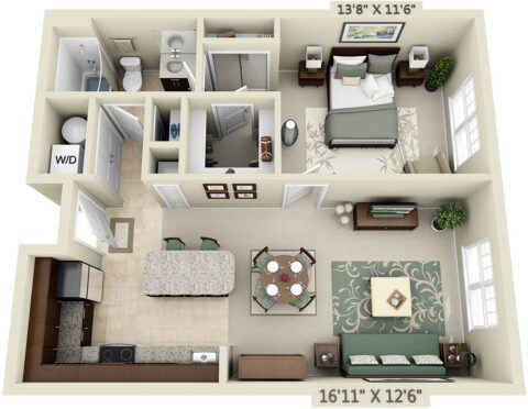 Floor plan for A1c