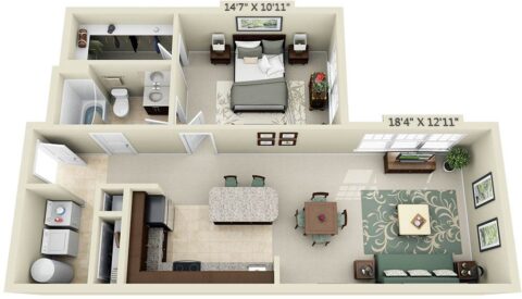 Floor plan for A1F