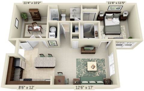 Floor plan for A1k