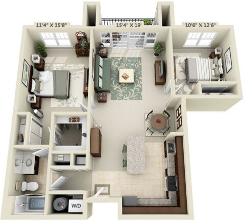 Floor plan for B1A