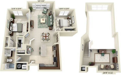 Floor plan for B1b