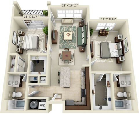 Floor plan for B2a