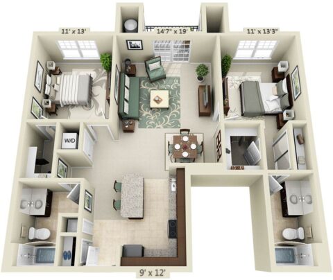 Floor plan for B2b