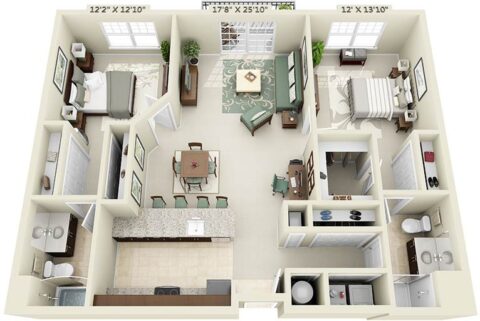 Floor plan for B2J